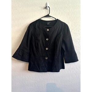 Sandro Black Button-Up Women's Top
